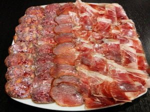 Tabla de embutidos ibéricos